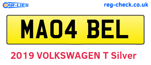 MA04BEL are the vehicle registration plates.
