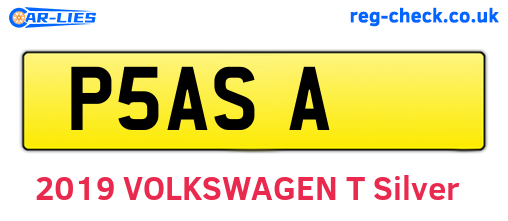 P5ASA are the vehicle registration plates.