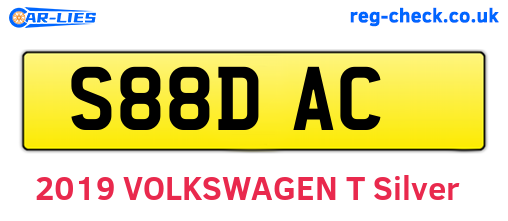 S88DAC are the vehicle registration plates.