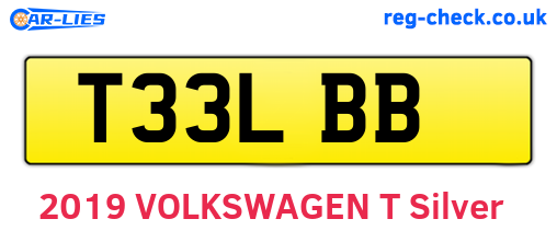 T33LBB are the vehicle registration plates.