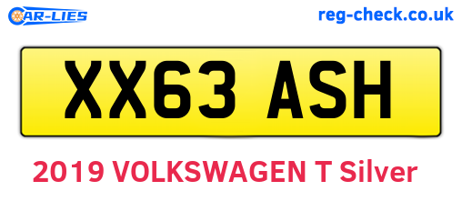 XX63ASH are the vehicle registration plates.