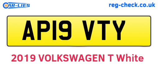 AP19VTY are the vehicle registration plates.