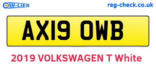 AX19OWB are the vehicle registration plates.