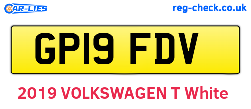 GP19FDV are the vehicle registration plates.