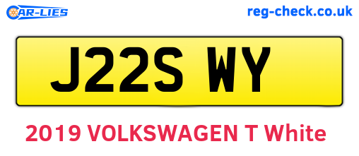 J22SWY are the vehicle registration plates.
