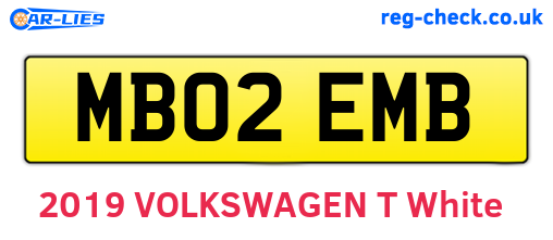 MB02EMB are the vehicle registration plates.