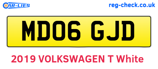 MD06GJD are the vehicle registration plates.