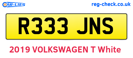 R333JNS are the vehicle registration plates.