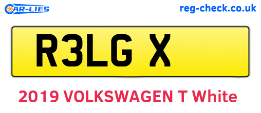R3LGX are the vehicle registration plates.