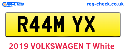 R44MYX are the vehicle registration plates.