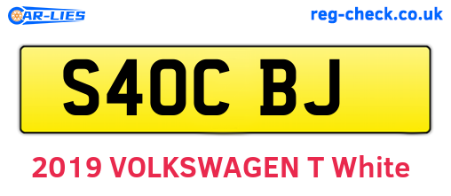 S40CBJ are the vehicle registration plates.