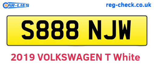 S888NJW are the vehicle registration plates.