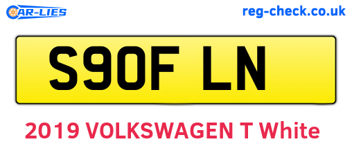 S90FLN are the vehicle registration plates.