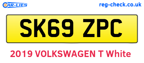 SK69ZPC are the vehicle registration plates.
