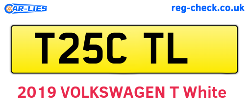 T25CTL are the vehicle registration plates.