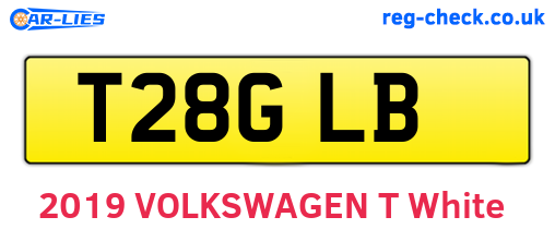 T28GLB are the vehicle registration plates.