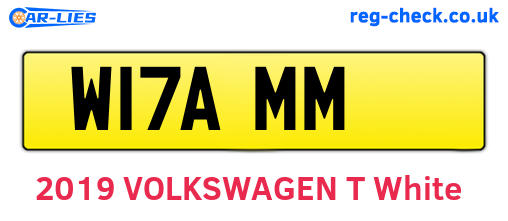 W17AMM are the vehicle registration plates.