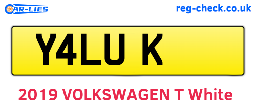 Y4LUK are the vehicle registration plates.