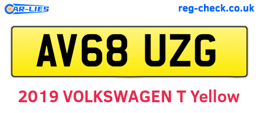AV68UZG are the vehicle registration plates.