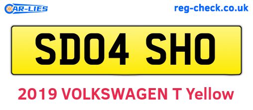 SD04SHO are the vehicle registration plates.