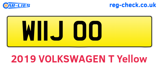 W11JOO are the vehicle registration plates.