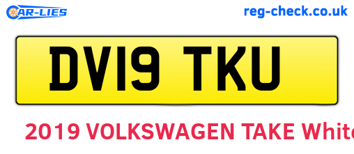 DV19TKU are the vehicle registration plates.