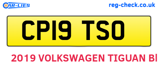 CP19TSO are the vehicle registration plates.