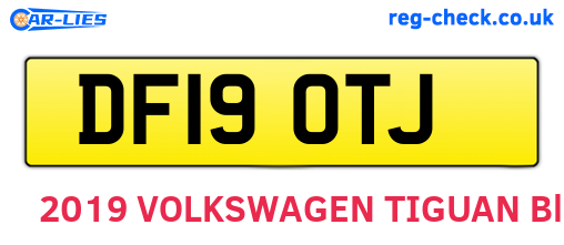 DF19OTJ are the vehicle registration plates.