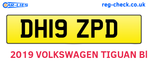 DH19ZPD are the vehicle registration plates.