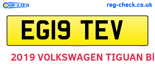 EG19TEV are the vehicle registration plates.