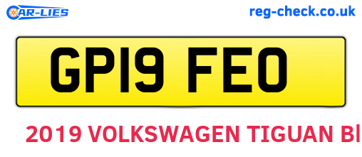 GP19FEO are the vehicle registration plates.