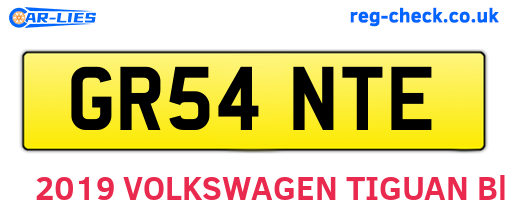 GR54NTE are the vehicle registration plates.