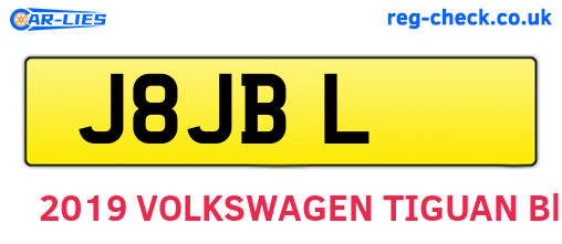 J8JBL are the vehicle registration plates.