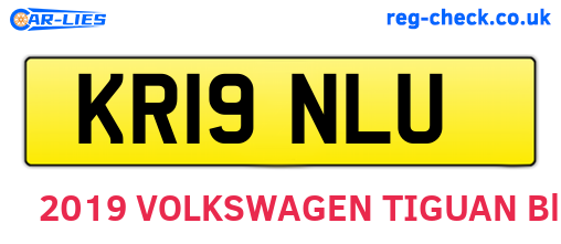 KR19NLU are the vehicle registration plates.