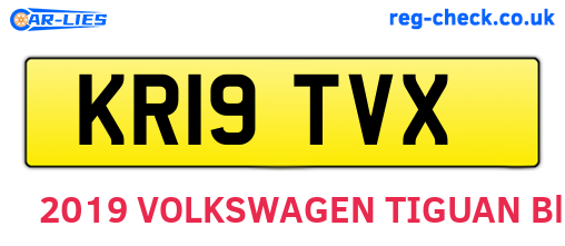 KR19TVX are the vehicle registration plates.
