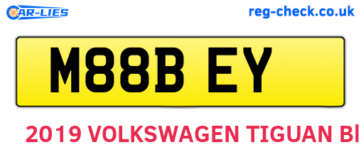 M88BEY are the vehicle registration plates.