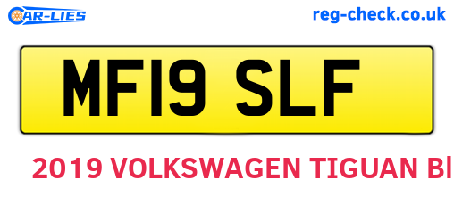 MF19SLF are the vehicle registration plates.