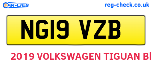 NG19VZB are the vehicle registration plates.