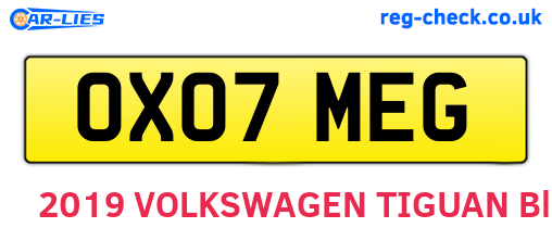 OX07MEG are the vehicle registration plates.