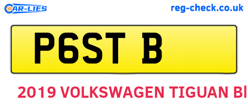P6STB are the vehicle registration plates.