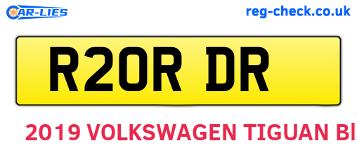 R20RDR are the vehicle registration plates.