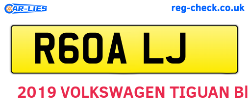 R60ALJ are the vehicle registration plates.