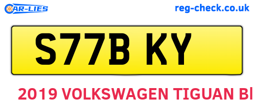 S77BKY are the vehicle registration plates.