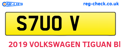 S7UOV are the vehicle registration plates.