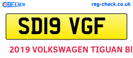 SD19VGF are the vehicle registration plates.