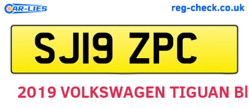 SJ19ZPC are the vehicle registration plates.