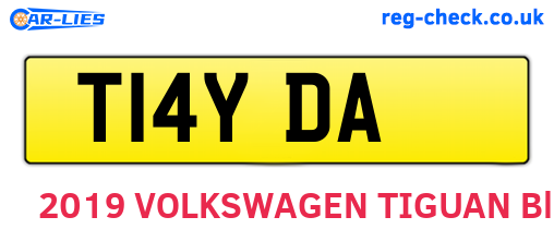 T14YDA are the vehicle registration plates.