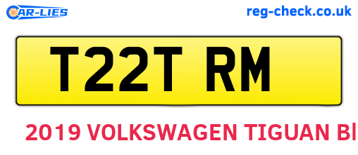 T22TRM are the vehicle registration plates.