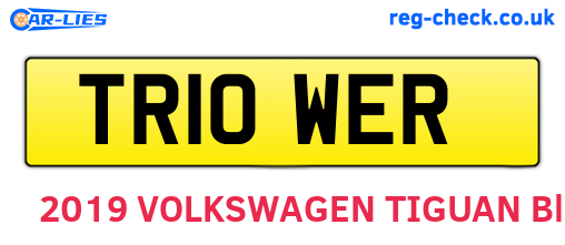 TR10WER are the vehicle registration plates.