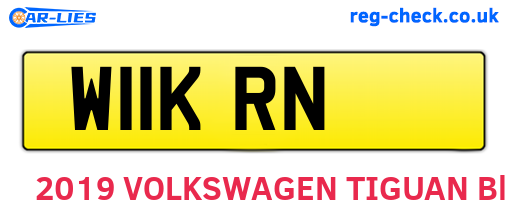 W11KRN are the vehicle registration plates.